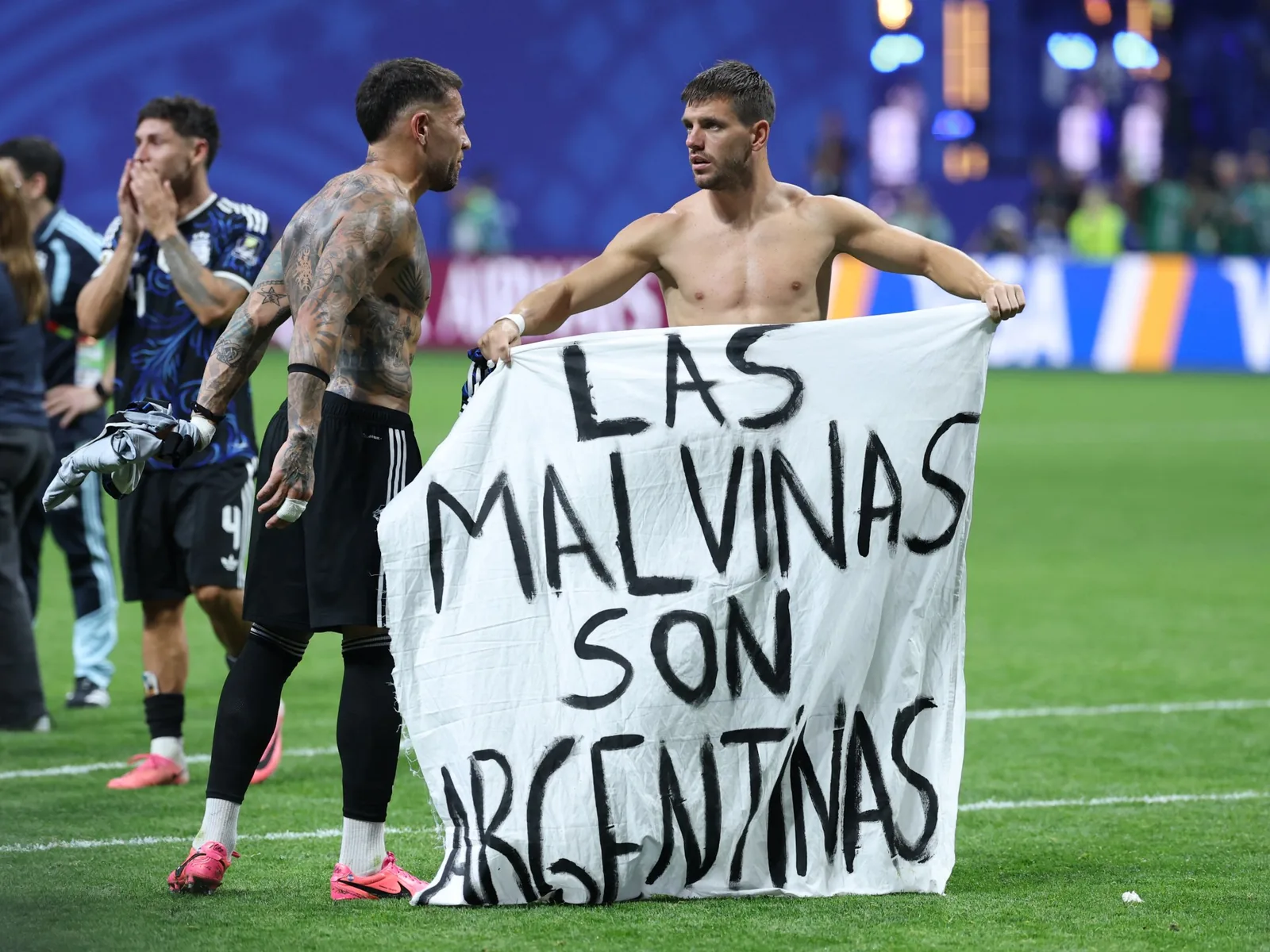 Argentina 'inappropriate' for Falklands banner in England World Cup clash - minister